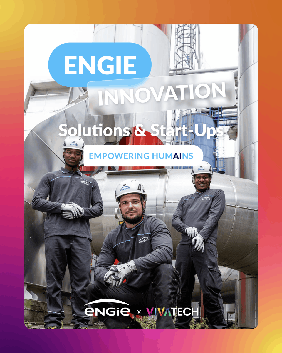ENGIEgroup's tweet photo. Where technology meets human decision. Discover how ENGIE empowers teams &amp; citizens with AI tools at #VivaTech! 👇
📍 Stand 2F15, Hall 7.2
#WithENGIE https://t.co/ymc4mRDDRE