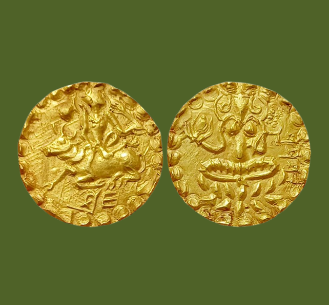MintageWorld's tweet photo. Rare and Beautiful Gold Dinar of Gauda Ruler Shashanka

The Gauda dynasty was an ancient kingdom in the Gauda region of Bengal. It emerged as an independent power in the late 6th to early 7th century CE, following the decline of the Gupta Empire. Its capital was Karnasuvarna, located near present-day Murshidabad in West Bengal. The Gauda dynasty is referenced in ancient texts such as the Arthashastra, the Puranas, and in the works of Panini and Varahamihira.

The coinage of the Gauda Dynasty is one of the significant sources of information about this early independent kingdom of Bengal. These coins were issued after the fall of the Gupta Empire and display strong Shaivite influences. Many coins depict Lord Shiva in various postures, often accompanied by symbolic elements. The inscriptions are in Brahmi script. The dynasty issued primarily gold dinars, along with a limited number of silver coins. Although their gold dinars are of relatively lower purity, they exhibit excellent artistic quality and typically weigh between 5.5 and 9.5 grams.

For more... https://t.co/GU46wWE5fE

#coins #numismatics #money #WestBengalDay #PaschimbangaDibas #BongVibes #CityOfJoy #CultureUnitesAll #12YearsofVikasBhiVirasatBhi #gauda #bengal #BengalDivas #JoyBangla #SonarBangla #IncredibleIndia