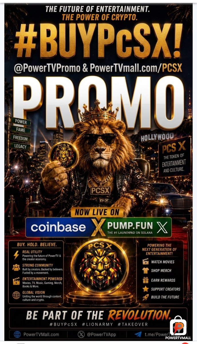 PowerTVPROMO's tweet photo. Congrats to all PROMOTING &amp; #SHILLING ! We💚Daily work work!!>> REAL PROMO #PcSX Token!! Daily #PUMPUP!! &amp; DROPS🪙🦁❌🚀 Get your FREE #PcSXToken everyday!!! Real #Hollywoodcrypto @Pumpfun !  >> DM 
https://t.co/fQ75Gkqdau
https://t.co/oZ1BUZYSNc https://t.co/pLcm79oZZP