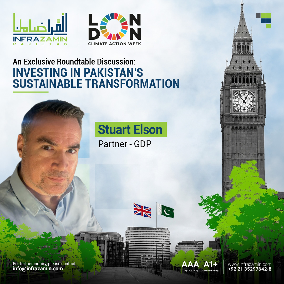 InfraZaminPK's tweet photo. With advisory and partnership experience that supports infrastructure-led development, @ErosStuart, Partner at GDP, joins “Investing in Pakistan’s Sustainable Transformation” during @london_climate 2026. https://t.co/5BIripXvpE