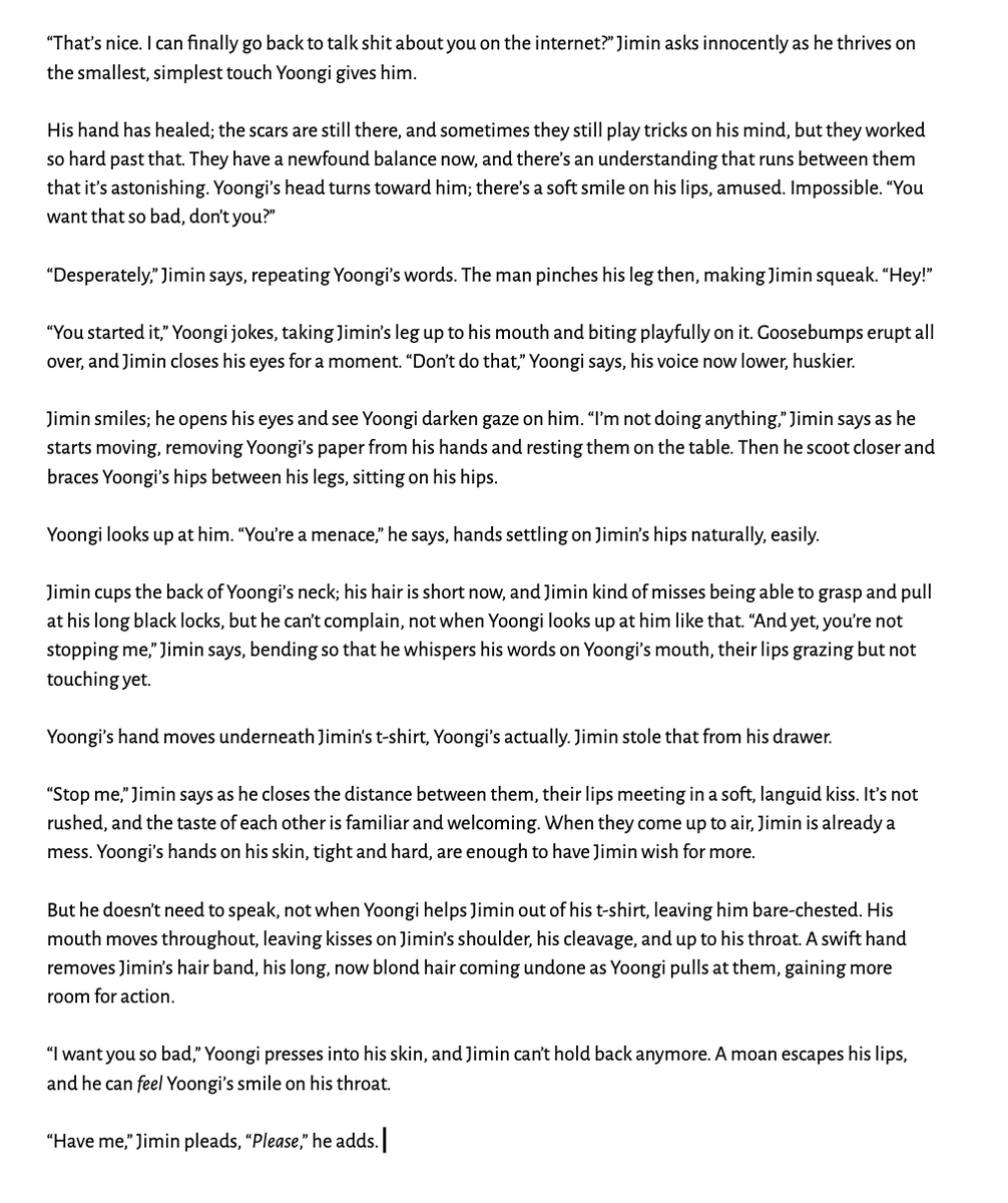 blacksugasfiire's tweet photo. hello hello ehehe okay so, i'm currently undergoing the worst writer's block I've ever experienced, but this -- whatever this is -- demanded to be put on a google doc ;; enjoy some f1 yoonmin 🧎🏻‍♀️ https://t.co/5CIiDdEflL