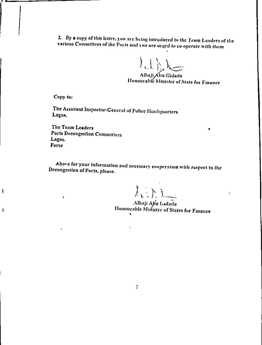 PureMinD__'s tweet photo. Peter Obi, based on his status as one of the biggest importers at the time were part of those who had different dialogues with Gen Sanni Abacha on the need to decongest Nigerian ports to foster productivity and was later appointed as “Co-opted member” of the task force serving at Apapa port alongside Edwin Okeke. 

Co-opted in that letter’s subject means he was appointed based on the vote of existing members of the task force. 

I’m seeing some APC minions trying to tie PO’s enormous wealth to the appointment and I understand yet again why these guys don’t see Nigeria’s alarming number of “Out of school” children as a big deal because how can you be educated and say these kinds of bullocks? 

He wasn’t even Chairman of the Original Task Force or even Chairman of the Co-opted members of the task force LMAO 😂😂

I know it’s alien to you lot but some people actually made their money legitimately and Peter Obi is one of them. Why do you think people like me are following him? 

Criminals.