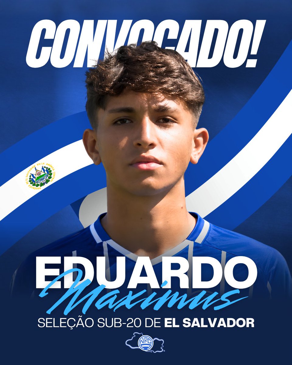 nfcreserva's tweet photo. 🇸🇻 MAXIMUS É SELEÇÃO!

Eduardo Maximus foi convocado para a Seleção Sub-20 de El Salvador.

O atleta representará seu país nos treinamentos e amistosos preparatórios para as Eliminatórias da Copa do Mundo Sub-20.

Parabéns, Eduardo! 💙🤍

#NiteroienseFC #BaseNiteroiense https://t.co/JVae6Hsji5