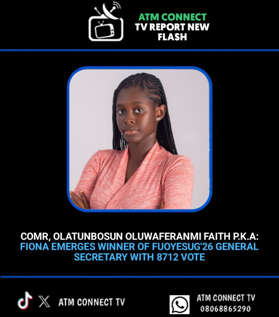 the__Fiona's tweet photo. To God be the glory.🙏❤️
First female FUOYE SUG General Secretary-Elect.

Thank you for every repost, quote, like and support in one way or the other.
I'm grateful.❤️ https://t.co/ypVTWUYeZa