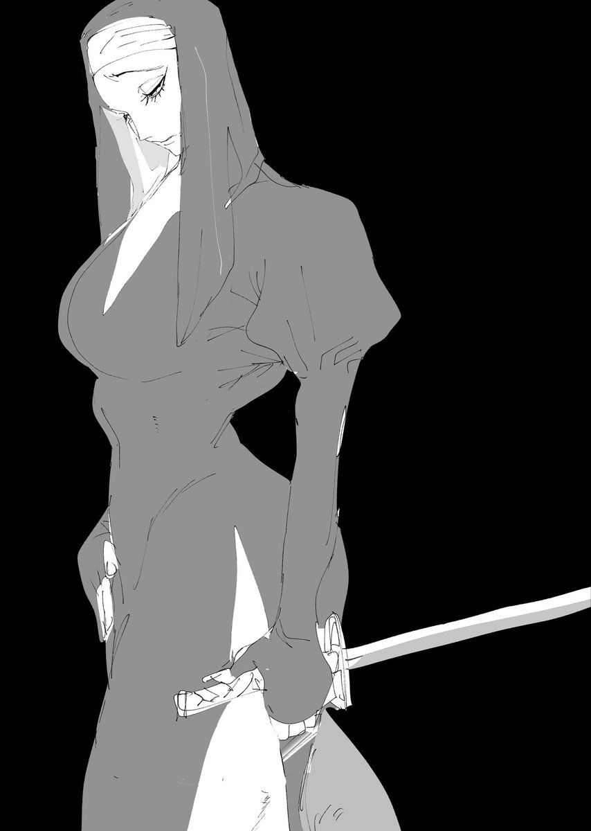 G6OOON's tweet photo. #OC  性格が良くない辻斬りシスター https://t.co/41pY4l71Hr