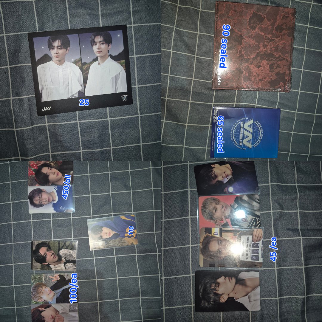 Myn10393's tweet photo. WTS Pc Off Enhypen, NCT, ATEEZ, dan Taehyun TXT.
Ngurangin Koleksi aku+BU.
Harga sudah sesuai dengan Condi yah, banyak yang mulus. Yuk di angkut. Albumnya sealed semua.
Yang mau take all juga bisa harga 2,65jt. Bisa dm aku aja yah🤗☺️🙏🏻.
#wts-wtb #wts #wtb #photocard #Dijual https://t.co/BBggJbvj9H