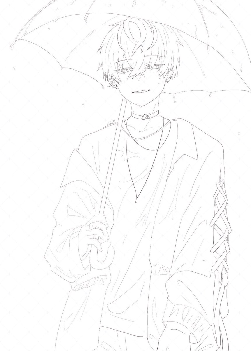 CuPCuPCoffe0's tweet photo. ⚠︎捏造服
☔️の佐伯
去年描いてて放置してて完成しないから供養 https://t.co/vKaRFJZPKv