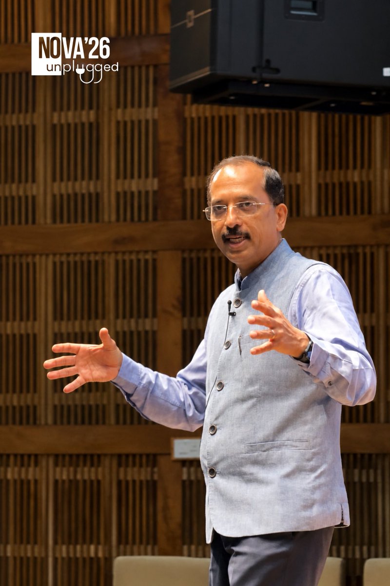 bbadbeiimb's tweet photo. Start with customer needs. not products. 
NOVA Unplugged '26 welcomed Prof. Shainesh G, Professor of Marketing at IIM Bangalore, for a session that made one thing clear - data and tech only matter when you understand people first.
The businesses that win? they listen before they sell.
#NOVAUnplugged26 #BBADBE #IIMBangalore