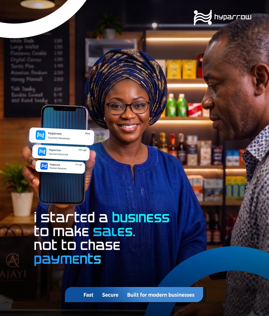 hyparrow's tweet photo. You didn’t start a business to spend your day asking, “Have you made the payment yet?” 

The best payment systems let you focus on selling while transactions happen seamlessly.

More sales. Less stress. 

#Business #Fintech #Payments #Entrepreneur #SmallBusiness #DigitalPayments #Hyparrow #Startup #Growth #Sales