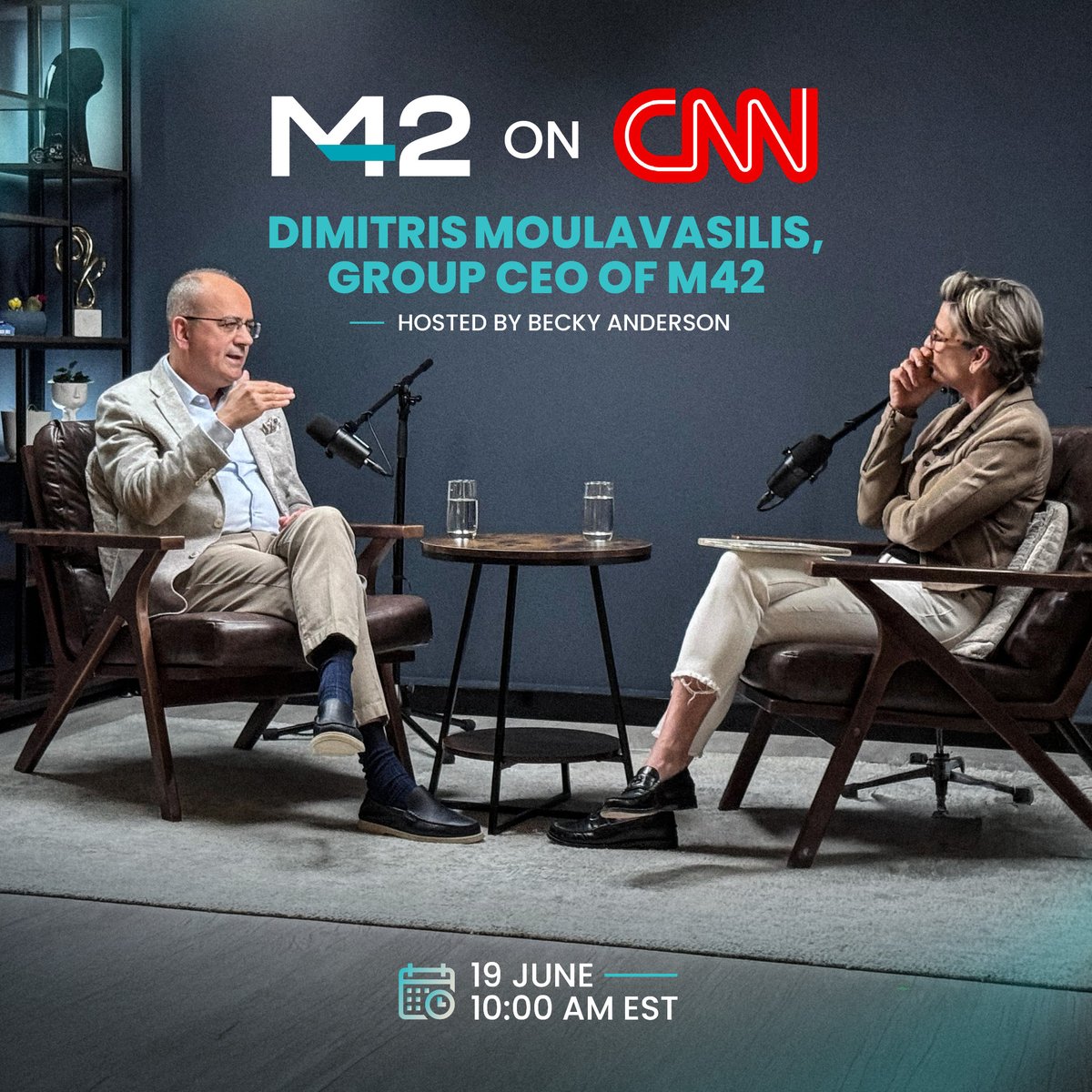 M42Health's tweet photo. M42’s Group CEO, Dimitris Moulavasilis, joins Becky Anderson on CNN’s Connect the World to discuss how M42 is helping reshape the future of healthcare through AI, genomics, and integrated health intelligence.

#M42 #CNN #Genomics #AIinHealthcare #Precision #Prevention #Prediction https://t.co/OcpmWlf1le