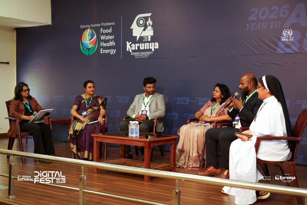 JoinCyberSquare's tweet photo. Beyond the Algorithms: Raising Thinkers in a World of AI A thought-provoking discussion at National DigitalFest 2026 on nurturing critical thinking, creativity, and human values in the AI era.
#NDF2026 #AIinEducation #CyberSquare https://t.co/kJPQuiZSHy