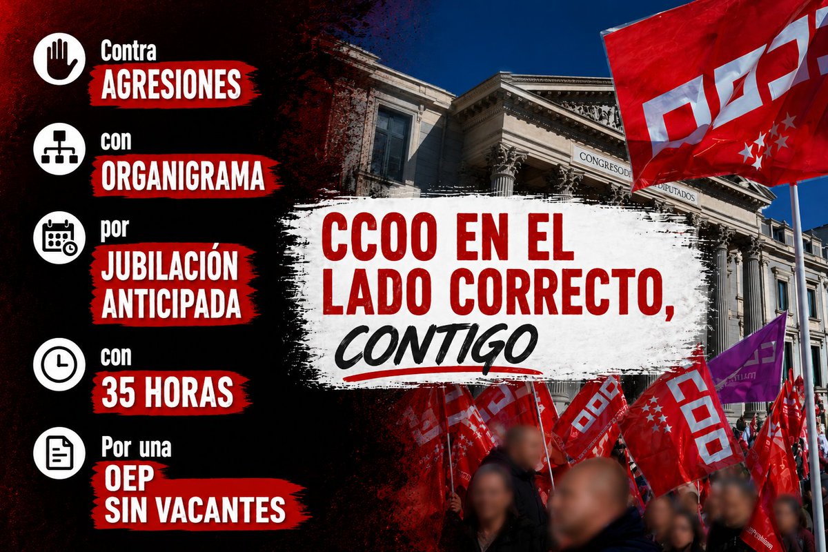CCOO_Prisiones's tweet photo. Insistir, resistir, persistir 

Ante la crisis de las relaciones laborales en Instituciones Penitenciarias 

CCOO en el lado correcto, CONTIGO 

#sosprisiones

@sae_fsc_ccoo 
@FSCdeCCOO https://t.co/Q3heBLwLLS
