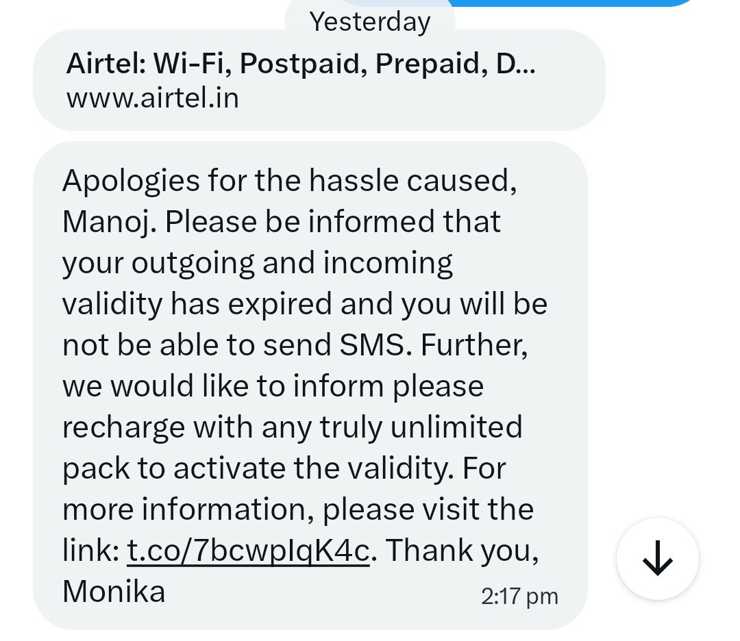SocialistMY's tweet photo. @airtelindia @Airtel_Presence जब sms कोई मित्र भेजते है तो आता है जैसे ओटीपी की बात होती है तो ओटीपी नही आता है इनकमिंग ओटीपी की बात कर रहा हूँ।
इनकमिंग ओटीपी कृपया जबाब दें ? https://t.co/gx0uIrw1Y1