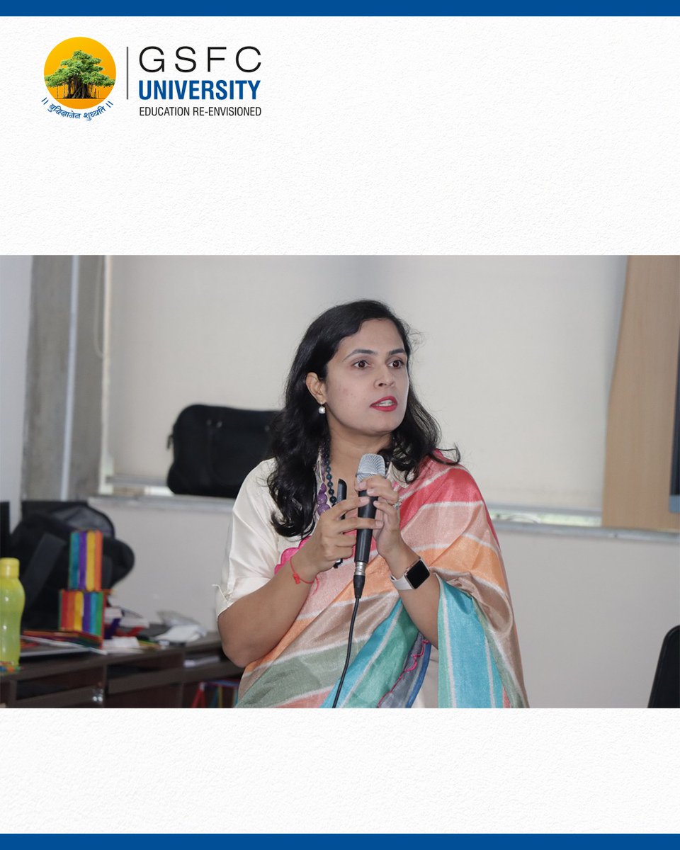 GSFCUniversity's tweet photo. #BusinessSimulation #Workshop Successfully Completed!
55+ students participated in an interactive session by Dr. Esha Shah, exploring leadership, emotional intelligence, executive presence, and self-awareness through hands-on simulations and experiential learning.

#GSFCU https://t.co/PBcXm5vFvg