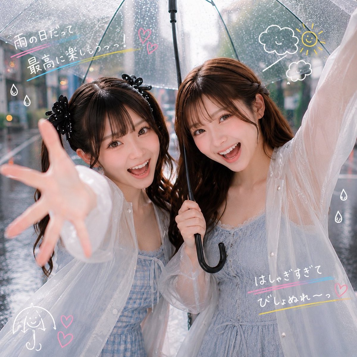 chapiroom's tweet photo. 雨の日だって、

最高に楽しもっ。☔️✨

傘より先に、
テンションが開いてました。😂

#ちゃぴるーむ
#雨の日
#梅雨
#BestFriends https://t.co/8DBnxthJz9