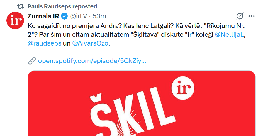 liana_langa's tweet photo. "Premjers Andris..."  vai jaunā trulā familiaritāte  medijā?  Iepriekšējo, nu to, kura bija no Jaunās Vienotības, publiski taču neuzrunāja kā Eviku? https://t.co/Nd7zcruDIw