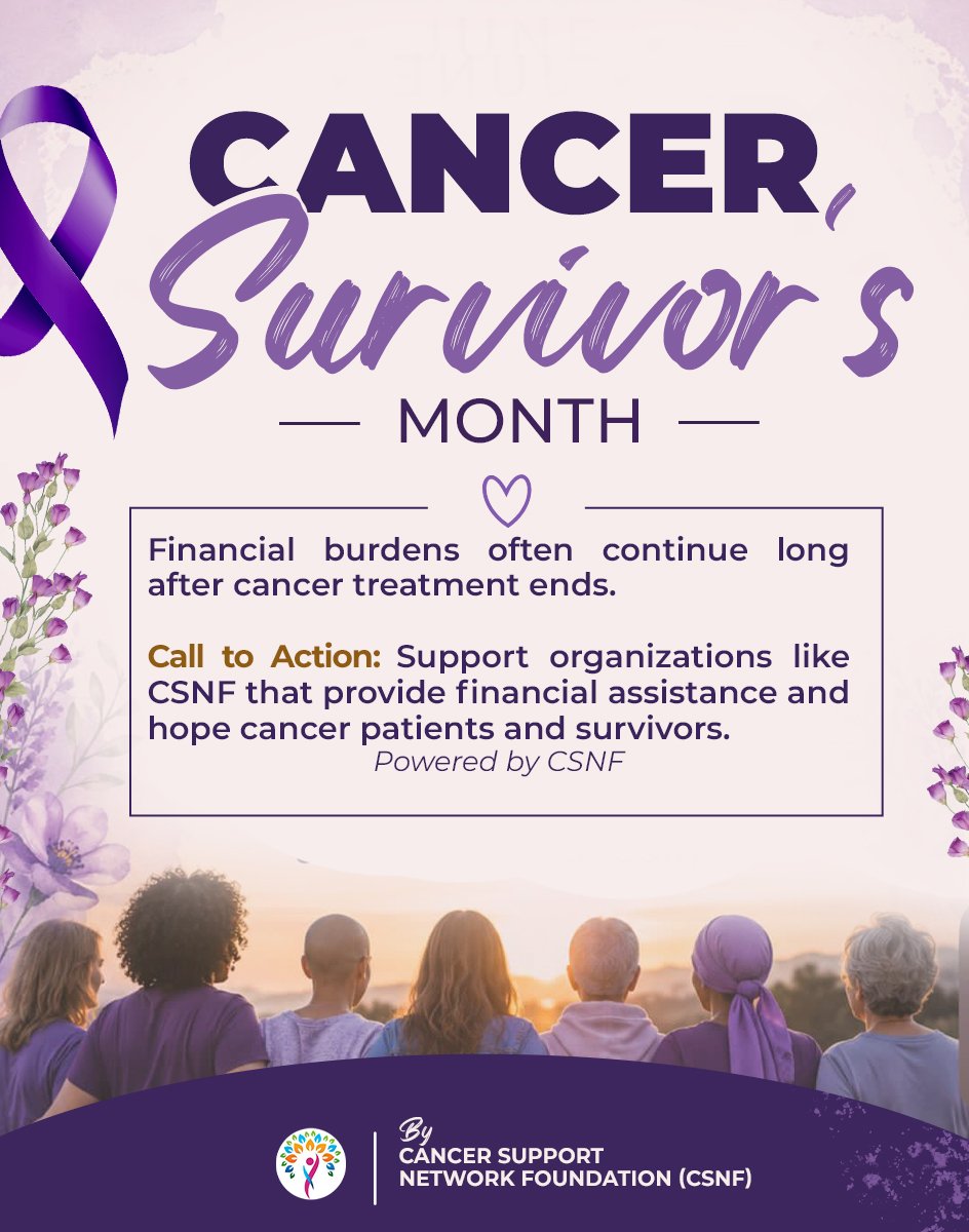 CancerSnf's tweet photo. #CancerSurvivorsMonth
#CallToAction
#CSNF
#FightingCancerTogether https://t.co/KXKdow9CWg