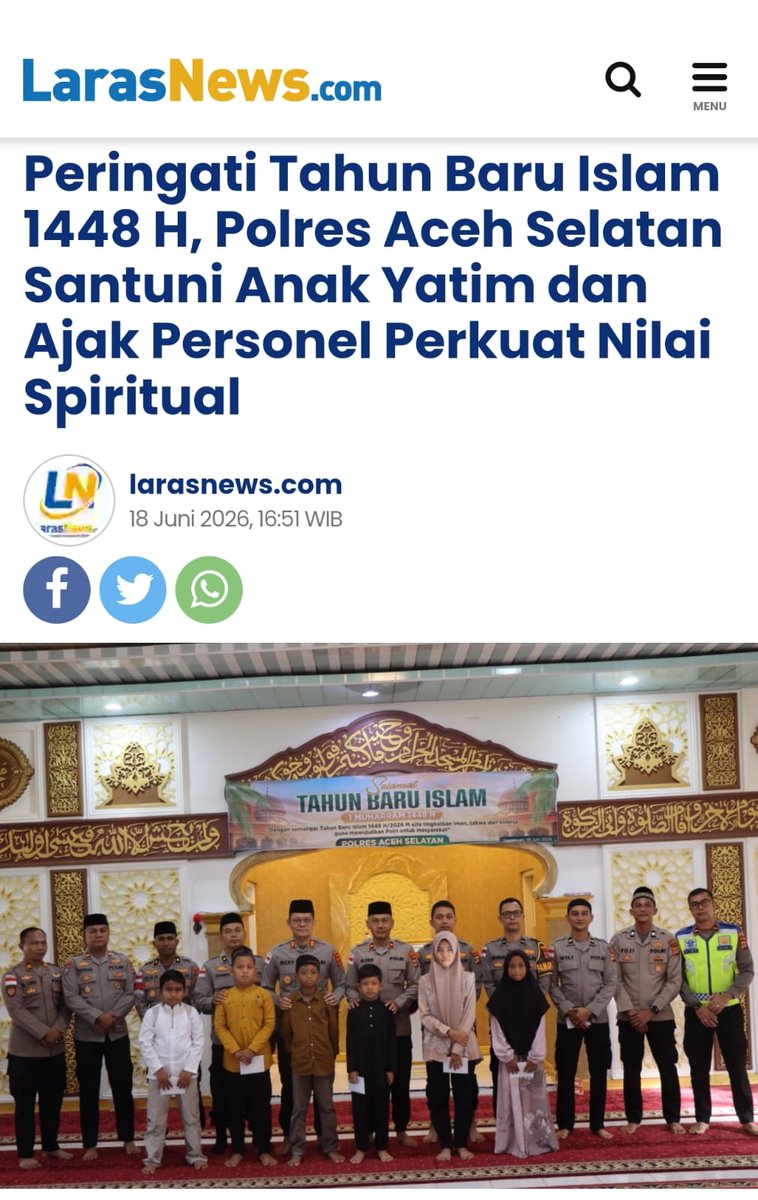 Sekjebn's tweet photo. menebar kebaikan dan berbagi kebahagiaan bersama anak-anak yatim. polri berkomitmen untuk selalu hadir dan Melayani Penuh Kepedulian demi senyum generasi penerus bangsa.
​#PengabdianUntukNegeri https://t.co/7fKAIuezcB