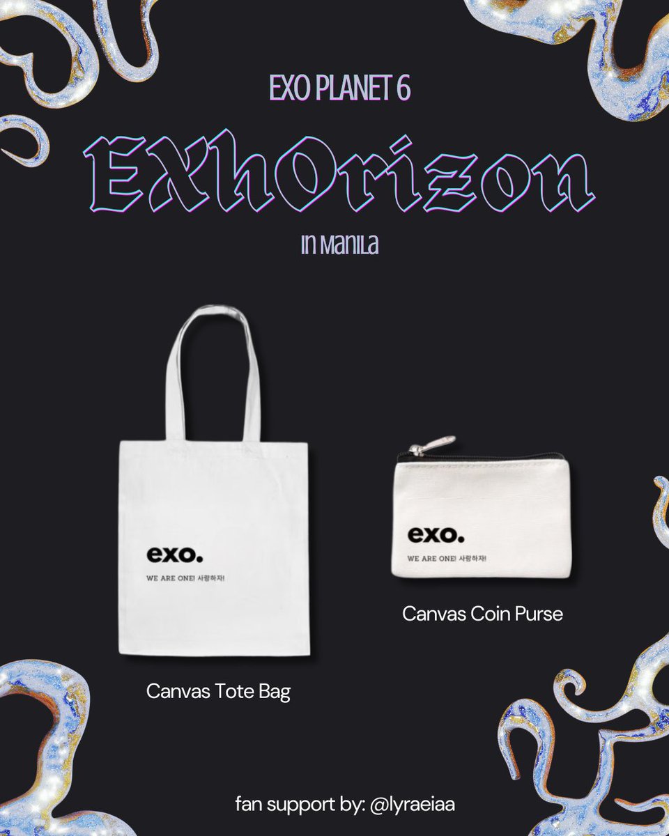 lyraeiaa's tweet photo. EXO PLANET #6: EXhOrizon in Manila

Fan support by: @lyraeiaa ♡ 
✨Tote bag
✨Coin purse

🤍like and rt; show tweet on d-day
🤍Strictly 1:1
🤍Open for on the spot trades
🤍July 4 (Day 1)

Will also distribute randomly. 

See you EXO-Ls 💗

#EXhOrizoninMANILA https://t.co/y0VMOoFAL1