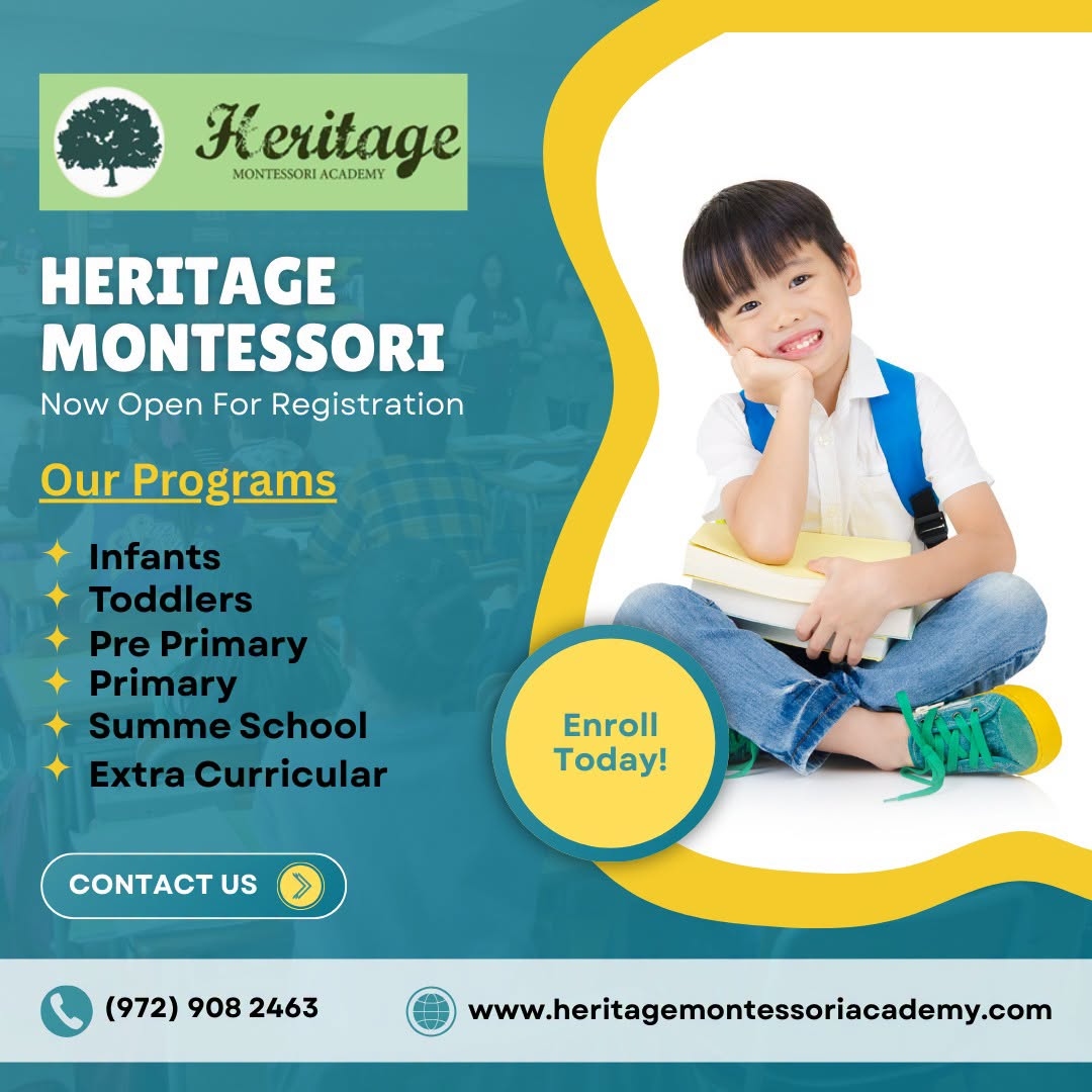 NRIPage's tweet photo. Heritage Montessori Academy is now open for registrations! Programs for Infants, Toddlers, Pre-Primary, Primary & more.Enroll your child today and give them a head start in learning and growth!
https://t.co/Wc4uw8pbE8
#Montessori #EarlyLearning #HeritageAcademy #EnrollNow https://t.co/tID8Tz6raa