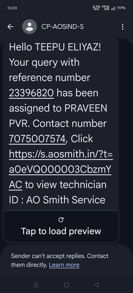 tahseen_25's tweet photo. @AOSmithin @AOSmithWPC @AOSmithHotWater @TelanganaCMO 
Rised complaint previous day on 17/6/2026 for not filling tank but no one responding to my complaint, no one lifting call just postponing, if u unable to guve service than why u promised for good service https://t.co/OqfwIWjZHQ