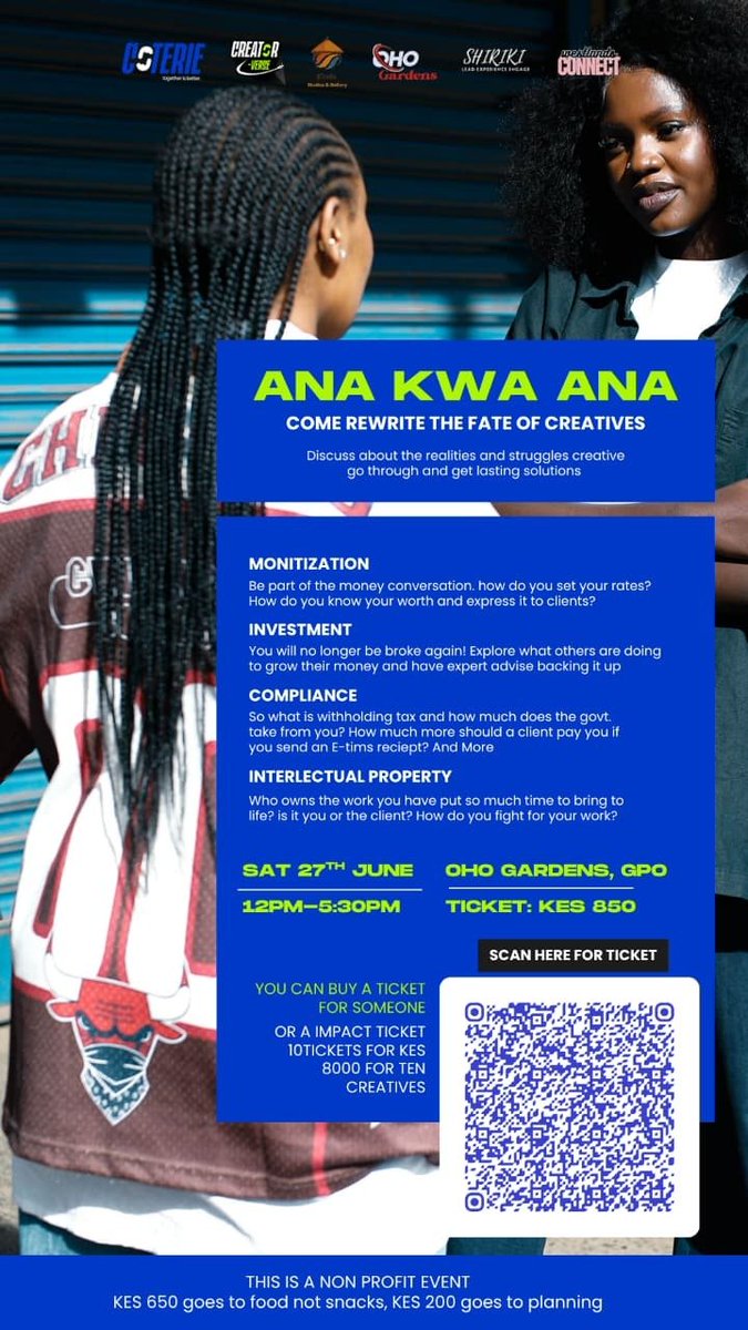 onunga254's tweet photo. this is THE masterclass for creatives who are tired of being talented and broke
link in bio. QR code's right there. tickets moving.
see you June 27 🚀 https://t.co/hOJ7Tk2caW