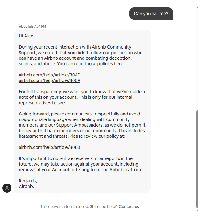 STR_cozy's tweet photo. @Airbnb  I keep receiving warnings from 1 airbnb team of ambassadors that my account may be deactivated for requesting "excessive reimbursement," yet nobody can tell me what that means, or what policy I've violated. Supervisors and simply the case. How is this fair to hosts?! https://t.co/Mcb6zYTpXG