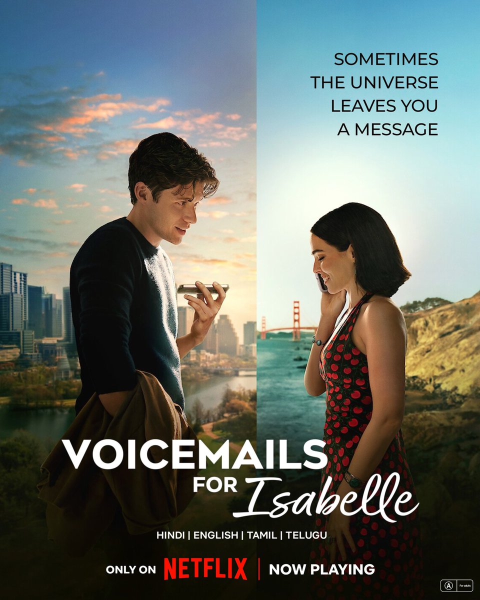 filmydoseonline's tweet photo. #VoicemailsforIsabelle (2026) is now streaming on #Netflix in #Hindi #English #Tamil and #Telugu
Starring #ZoeyDeutch #NickRobinson #NickOfferman
Enjoy this emotional romantic drama in your preferred language, now available exclusively on Netflix. https://t.co/C6H6EffvG2