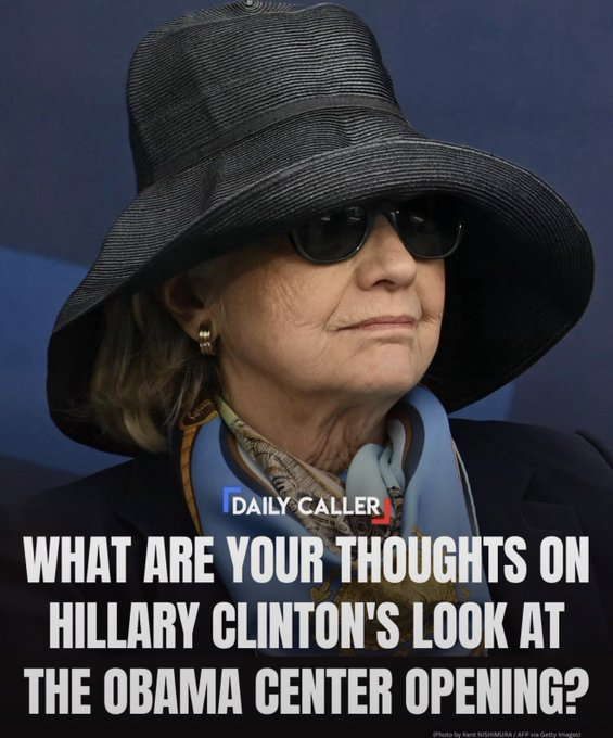 its_Lexieroy's tweet photo. 😂😂I can’t breathe 😂😂

Hillary is showing up in what looks like a giant black lampshade or a rejected Sith Lord accessory.

Peak “trying too hard to stay relevant” energy. https://t.co/1of0ZAz0gv