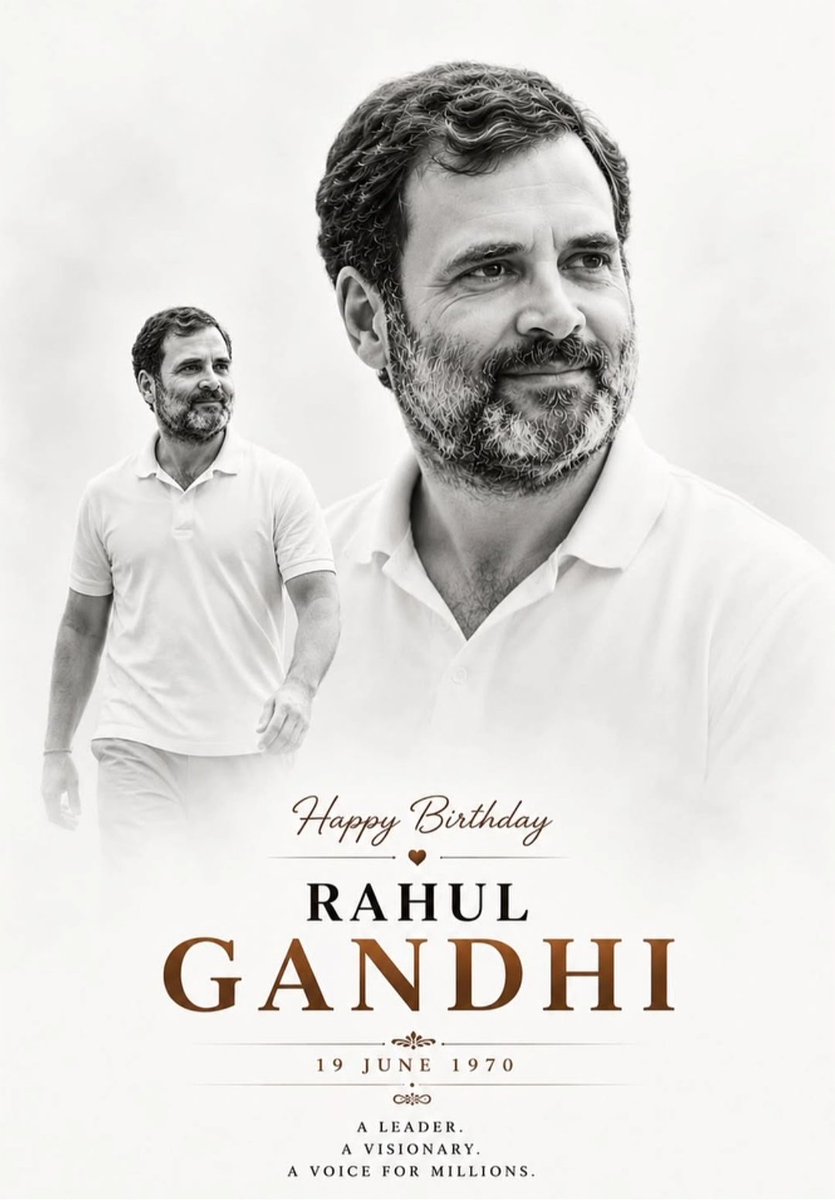 Maniishofficial's tweet photo. @RahulGandhi जी को जन्मदिन की अनंत शुभकामनाएँ! 🎉
ईश्वर आपको दीर्घायु और उत्तम स्वास्थ्य दें। ⚖️❤️
​#HappyBirthdayRahulGandhi #RahulGandhi #जननायक_राहुल_गांधी #राहुल_गांधी #INCIndia https://t.co/A4ZbolWP7X