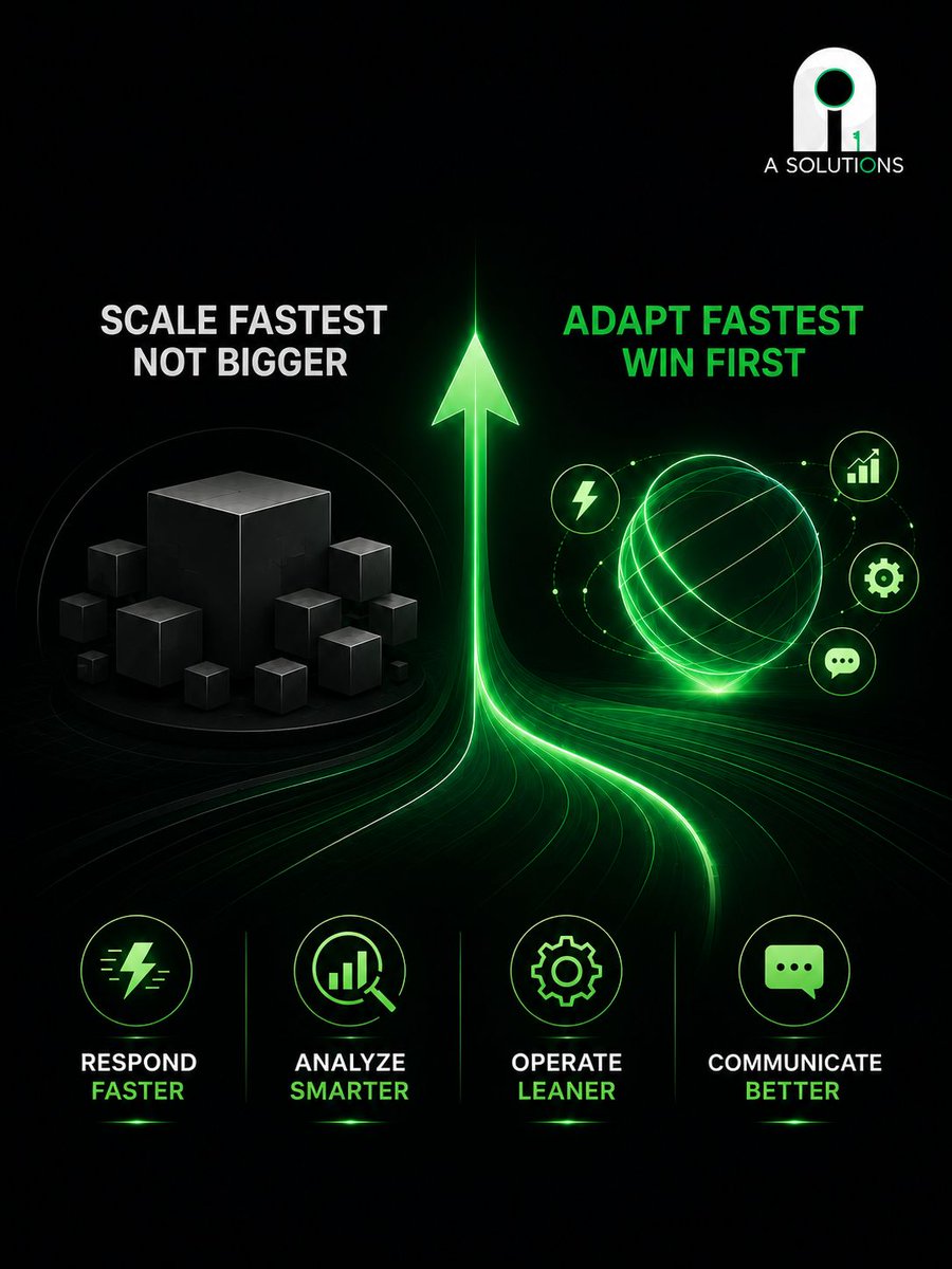 asolutions_ai's tweet photo. The next generation of business growth will be driven by intelligent systems.
Organizations that embrace AI today are building operational advantages that compound over time.

The question is no longer “Should we use AI?”It’s “How fast can we adapt?”

#Leadership #AITransformation #BusinessStrategy #Innovation #DigitalTransformation #Technology