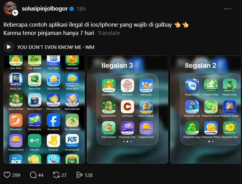 karirfess's tweet photo. eh, ini lagi rame di threads

ini maksudnya ada orang2 yg sengaja gagal bayar di app pinjol gitu ya?

kok hebat? berani banget? https://t.co/mWjVqQo3iH