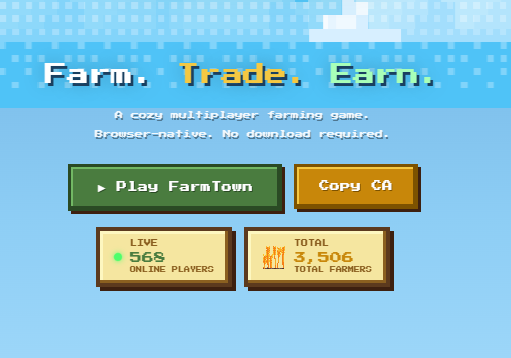 playfarmtown's tweet photo. BREAKING: FarmTown sets a new record for active players

your Power is safe and will be refunded soon https://t.co/3eu1YxNI2B