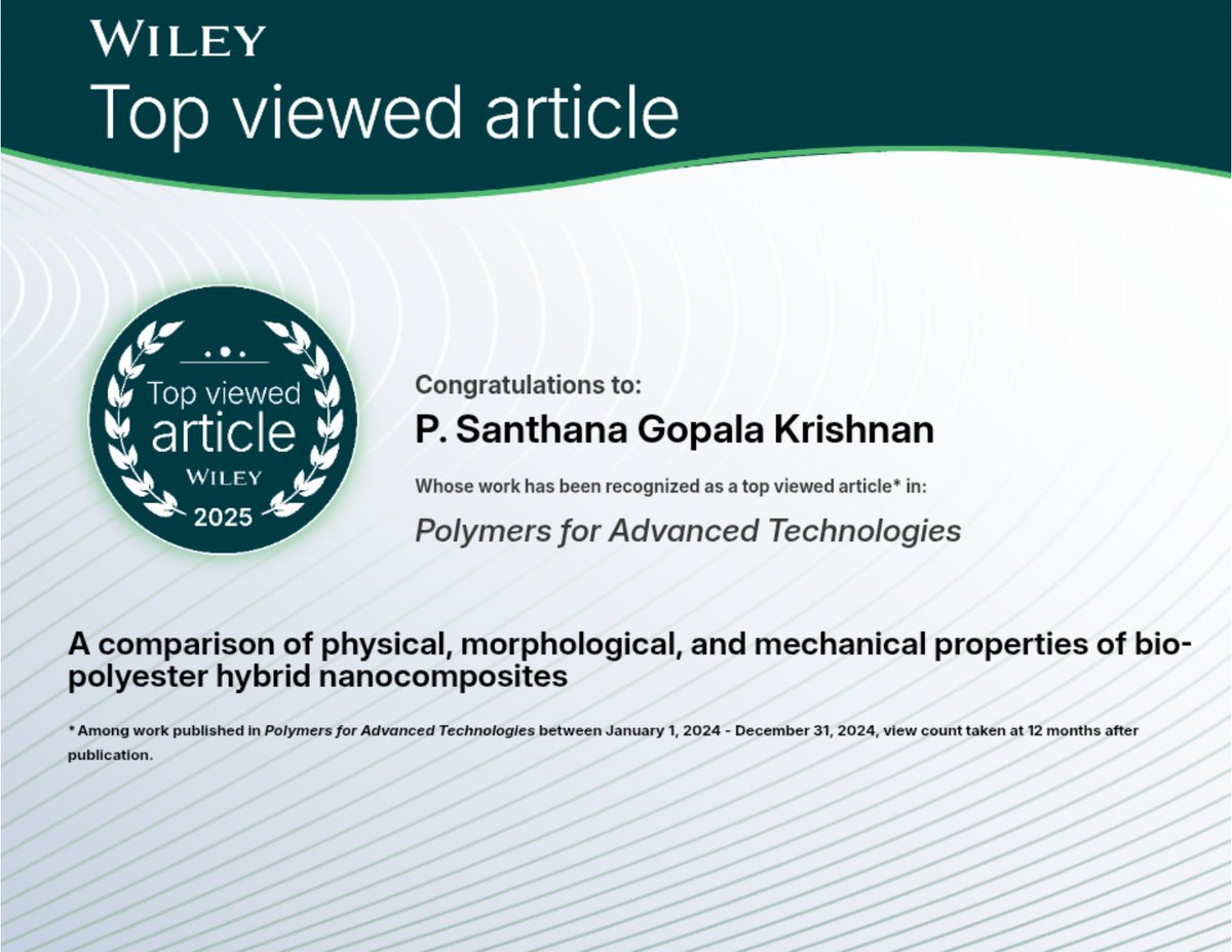 p_sinaps's tweet photo. Glad to share the recognition of our research work from Wiley https://t.co/HkEe5Iv5TU