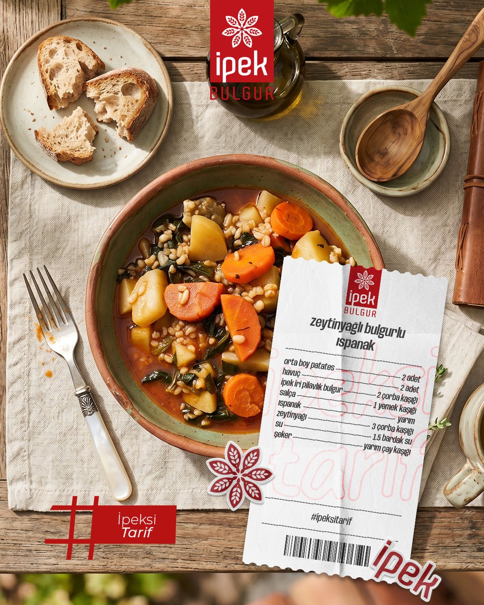 ipekbulgur's tweet photo. İpek Bulgur’un iri pilavlık bulguru ile tane tane kıvamıyla hazırlanan bu tarif, günün her öğününe kolayca uyum sağlar. 🌾

#İpeksiTarif #İpekBulgur #Zeytinyağlı #BulgurluIspanak #DoğalLezzet https://t.co/MH6EVB43HD