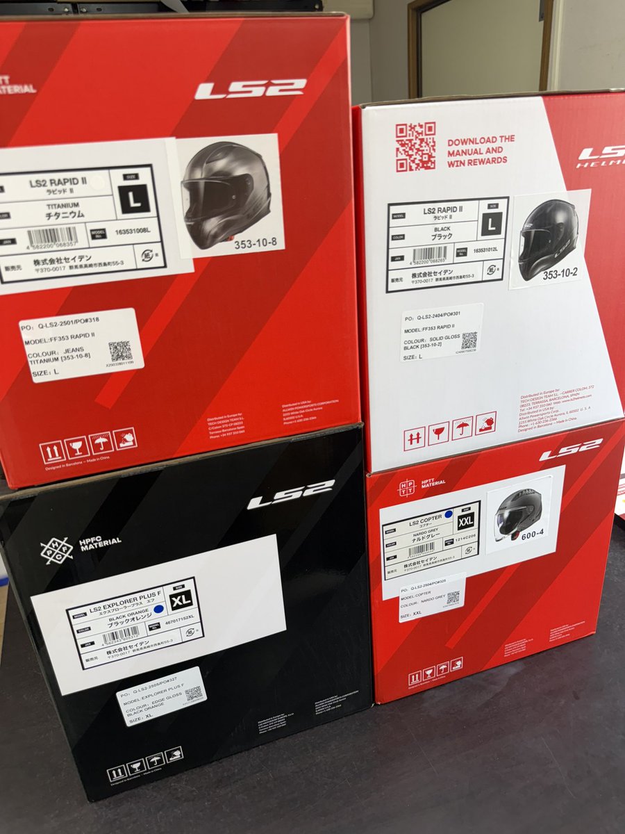 mc8198's tweet photo. LS2ヘルメットが沢山入荷🙌 https://t.co/xdZQd6rRL8