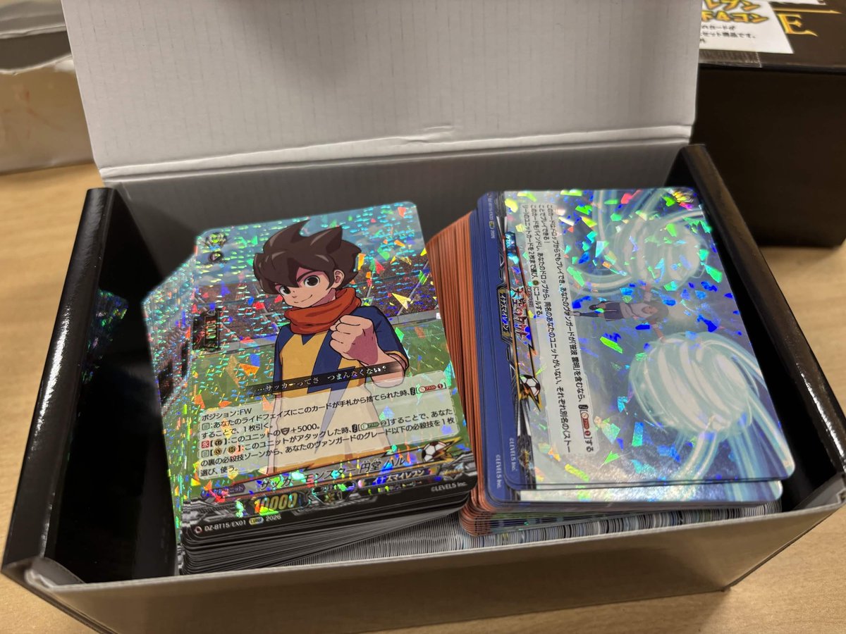 イナズマイレブン　カード大量＆ミニクリア下敷き 130点まとめ売り TCG大量 ヴァンガード】 大好評につき完売しておりました 虚影襲雷 #イナズマ