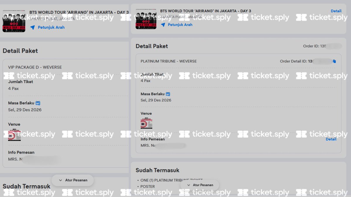 kinnz__'s tweet photo. Secured 4 Tix VIP, 4 Tix Platinum👍, next general sale masih open khusus non vip. https://t.co/fMDkYpAmlX