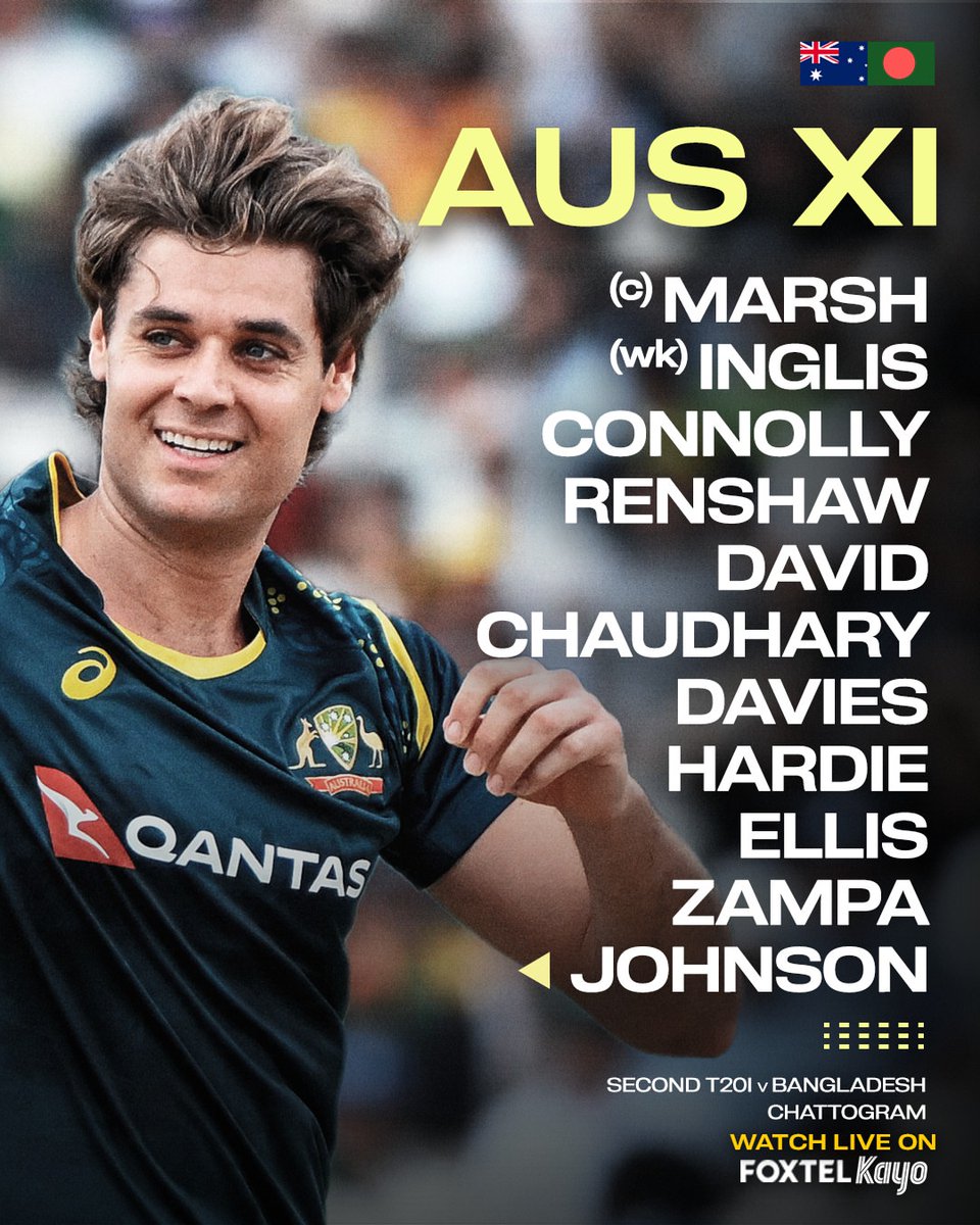 ausmencricket's tweet photo. We've won the toss and will BAT first in game two against Bangladesh! 

#BANvAUS https://t.co/Jdpgeel4US