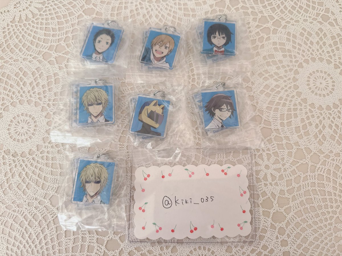 Kiki__035's tweet photo. 【交換】デュラララ ふらっと めじるしアクセサリー 交換 

讓 → 帝人 正臣 杏里 静雄 セルティ 新羅
求 → 臨也

郵送での交換を希望しています。
難しいと思いますが切実に探しています。検索からでもお気軽にお声掛けください。 https://t.co/wzIg94VhRk