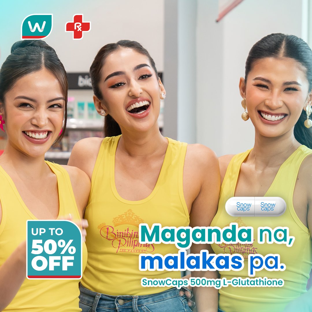 WatsonsPH's tweet photo. Join us in supporting the Binibining Pilipinas candidates as they continue their inspiring journey toward Coronation Night.

Up to 50% OFF on participating SnowCaps products at Watsons until June 30.

Tag the queen you’re rooting for!
#BinibiningPilipinas #SnowCaps #WatsonsPH #ASWatsons185