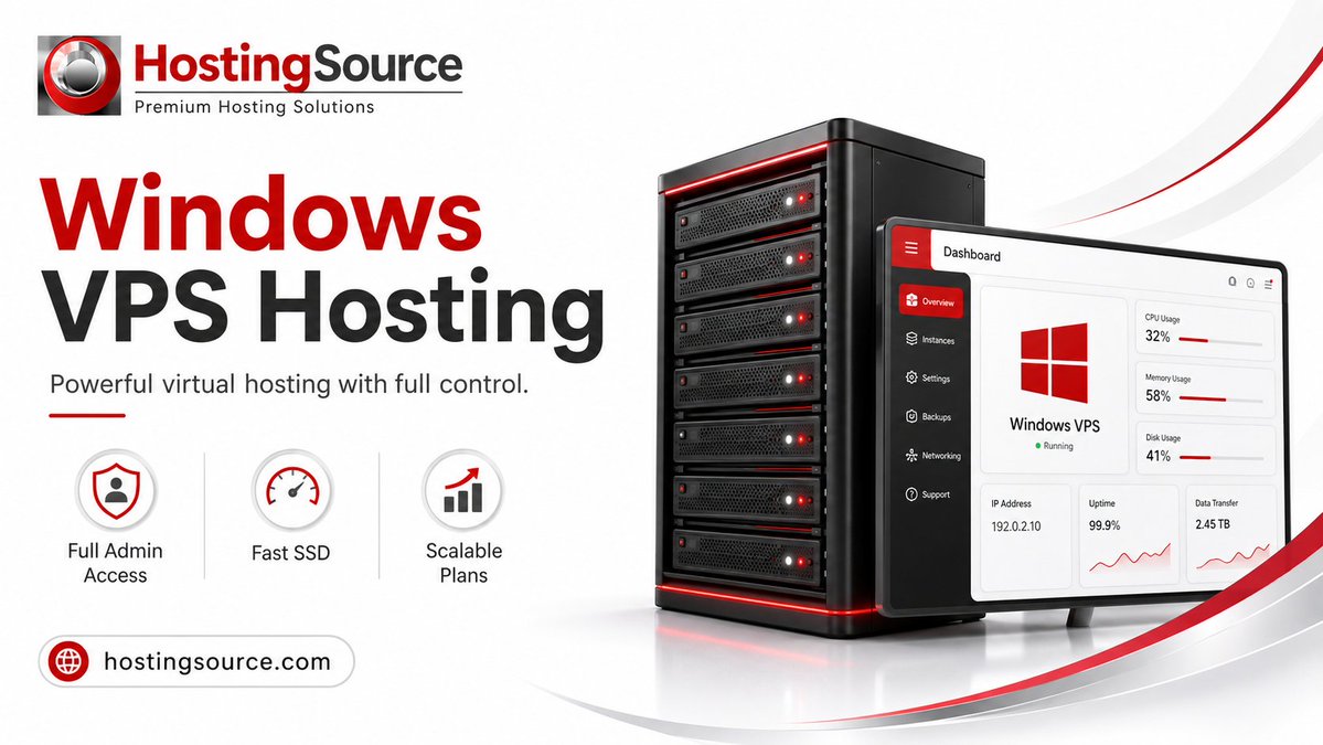 HostingSourceX's tweet photo. Get powerful Windows VPS hosting with full control, fast SSD performance, and scalable plans for your business applications.
https://t.co/TsfnqtIpyi
a#WindowsVPS #VPSHosting #WindowsHosting #VirtualServer #ServerHosting #CloudHosting #HostingSource https://t.co/QCF2TPAgwU