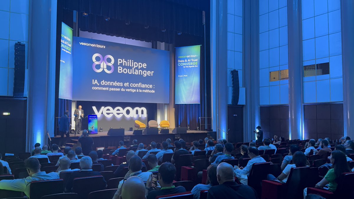 Veeam_Fr's tweet photo. Merci à toutes et à tous d’avoir participé au #VeeamONTour Paris le 18 juin, étape française du tour EMEA.
🚀 Transformer la résilience et la sécurité des données en levier de performance et de confiance est désormais essentiel pour les organisations. https://t.co/0BqeyrMVVw