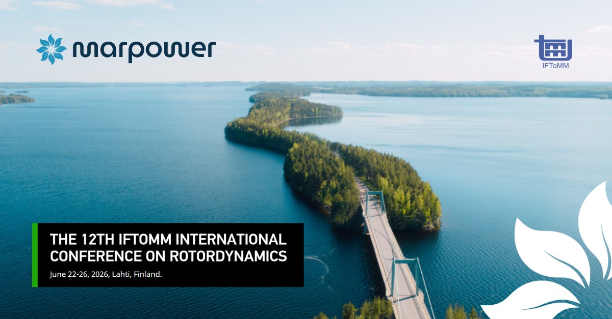 MARPOWERproject's tweet photo. 🚢 #MARPOWER_EU will be showcased at #IFToMM's #Rotordynamics2026 through contributions from @DTU and @UniLUT researchers.

🌍 Project Coordinator @JussiSopanen also serves as Conference Chair.

⚓ https://t.co/m5cgBfbGxe

#IFToMM2026 #Rotordynamics #IFToMM #Shipping #Maritime https://t.co/mGNUlnF4ao