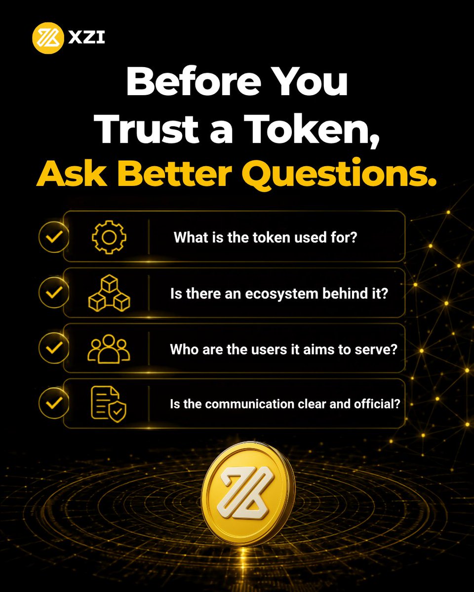 token_xzi's tweet photo. Not every token deserves your attention.
Some are built around hype. Others are built around utility.

Before looking at price movement, understand the role of the token, the ecosystem behind it, and the users it aims to serve.

XZI Token is positioned as a utility asset within t https://t.co/RnPgjCuXIZ