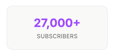NithurM's tweet photo. We've hit 27k subscribers now! 🥳

Sponsorship slots are available. If you are interested, feel free to DM. https://t.co/7qi1CEbD2g