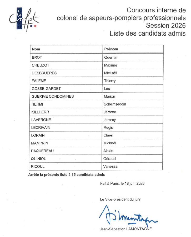 AvenirSecours's tweet photo. 🎓[Concours]🎓

🥳Félicitations aux lauréats du concours interne de colonel de sapeurs-pompiers professionnels 2026

 🙏Une pensée également pour l'ensemble des candidats ayant relevé ce défi exigeant ! https://t.co/Q344ja7P3Z