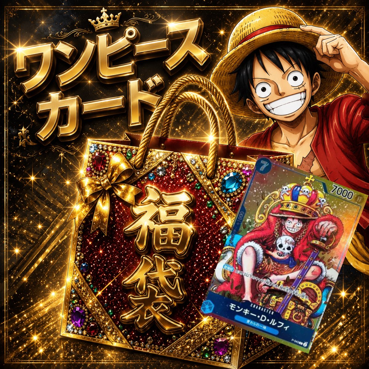 onepiece5500's tweet photo. 🌈🎉 アド確福袋オリパ販売開始！ 🎉🌈

【詳細】
・全4口
・1口15000円
・全口アド確定！
・爆アド福袋有り！
・先着順！
・福袋に載せてるカードは確定封入

購入希望の方はDM下さい‼️🙇‍♂️

⚠️さらに、この投稿をリポスト&いいね
して頂いたフォロワー様の中から
1名様に当店の無料オリパをプレゼント‼️🎁