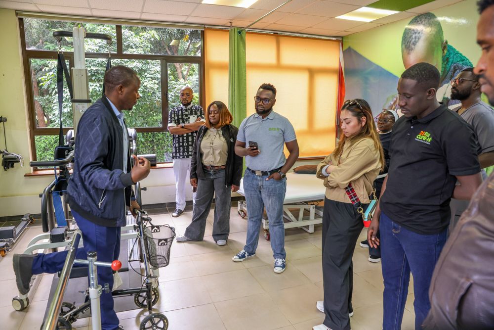 CURE_Kenya's tweet photo. Services. Later in the week, the host, CURE Kenya's Rehabilitation Services Manager, Tedypaul, took them on a short hospital visit. The conference brainstormed and launched a new technology for better service delivery to the patients we serve in our respective hospitals! https://t.co/gi8niDrPih