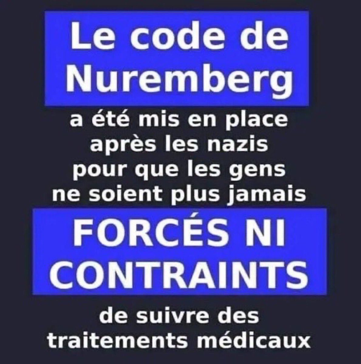 IleMaurice94's tweet photo. @AgretDenis La 1ère des libertés fondamentales est celle de l'inviolabilité des consciences et des corps, raison pour laquelle aucun être humain n'a le droit d'imposer à un autre un vaccin ou médicament quel qu'il soit sous peine de sanctions financières ou autre chantage🌹 https://t.co/zBetOrRccB